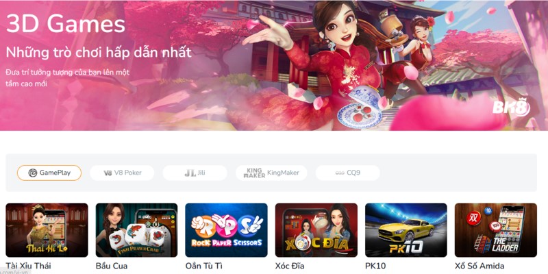 Slot game 3D cực hấp dẫn